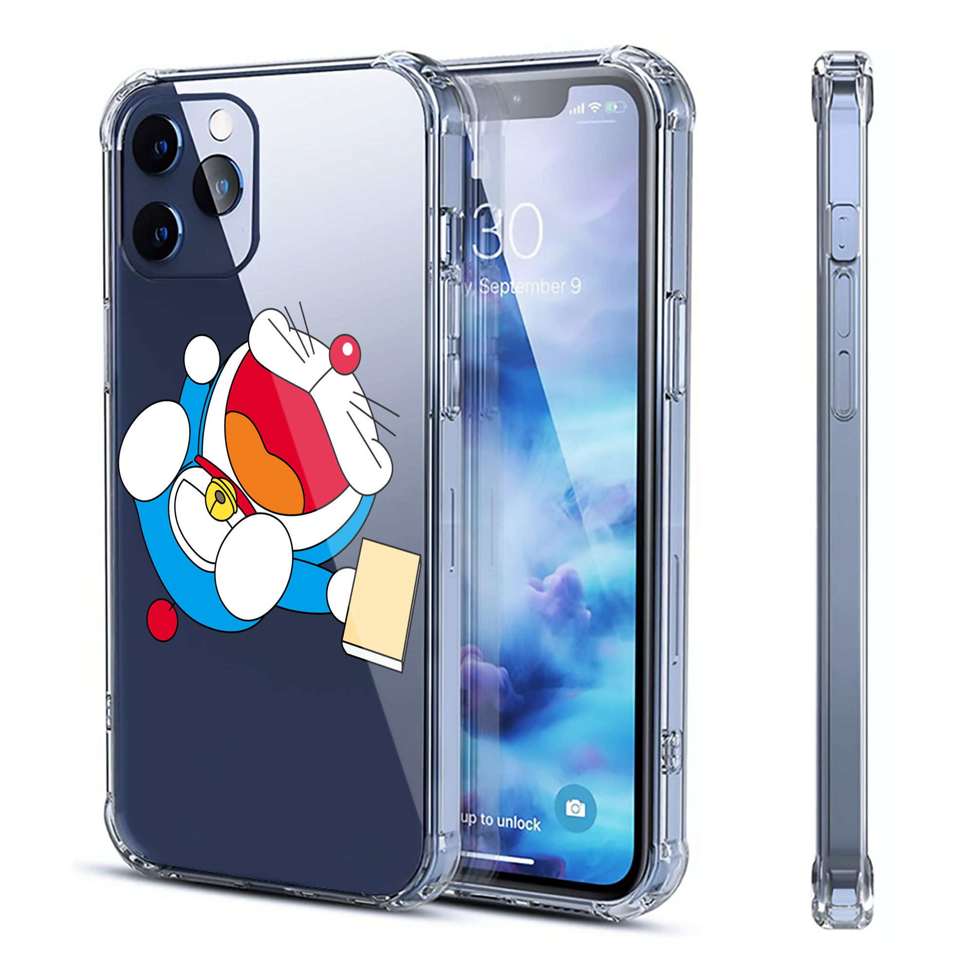 （画像用） ドラえもん Doraemon 【iPhone 12シリーズ対応】透明スマホケース（クリアソフトケース）